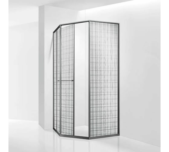 Душевой уголок RGW 100*100*200 SV-82-Gr L трапеция/Серый/Черная вуаль/8 триплекс 33328200-2410L