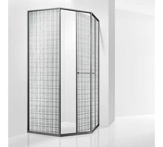 Душевой уголок RGW 100*100*200 SV-82-Gr R трапеция/Серый/Черная вуаль/8 триплекс 33328200-2410R
