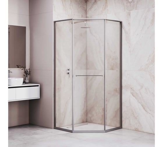 Душевой уголок RGW 100*100*200 SV-82-Gr R трапеция/Серый/Прозрачное/8 мм 33328200-110R 1