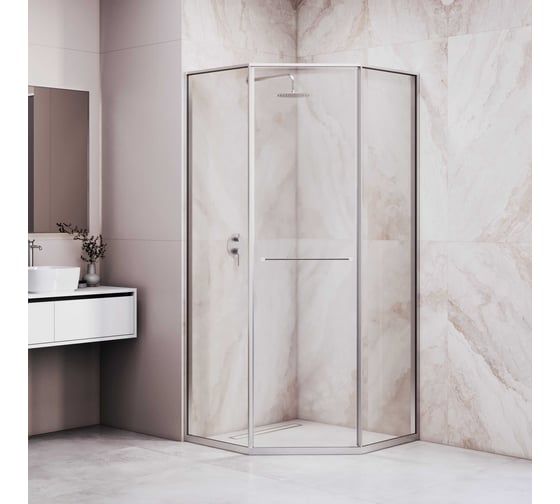 Душевой уголок RGW 80*120*200 SV-82 L трапеция, хром, прозрачное стекло 8 мм 33328282-11L 1