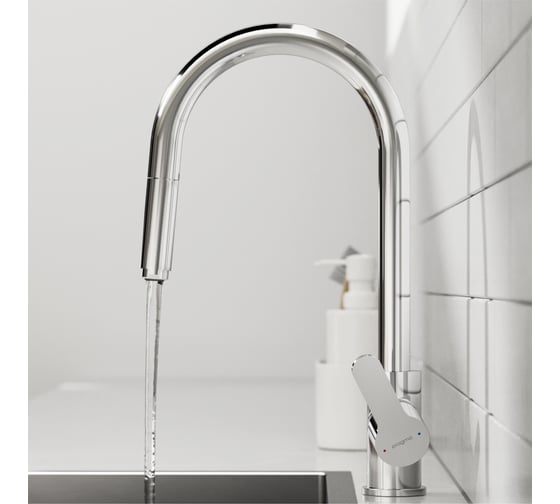 Смеситель для кухни Pragma с выдвижным изливом Melpul, хром, MEL7.C1JP.007 903113.MEL7.C1JP.007-2