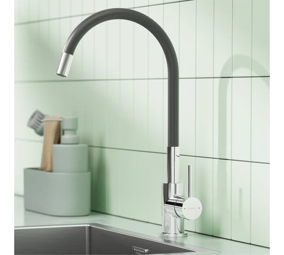Смеситель для кухни Pragma с гибким изливом Oklem, хром, OKL7.C1JS.022 903113.OKL7.C1JS.022-2