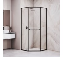 Душевой уголок RGW 90х90х200 SV-82-B R Трапеция/Чёрный/Прозрачное/8 мм 33328299-14R