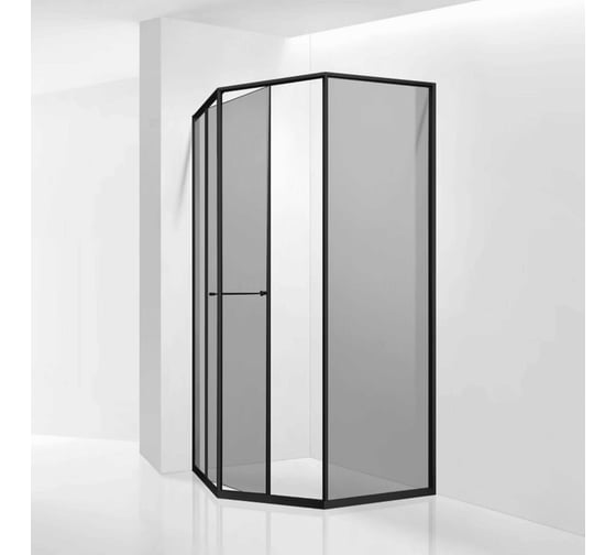 Душевой уголок RGW 80*120*200 SV-82-B L Трапеция/Чёрный/Тонированное(серое)/8 мм 33328282-34L
