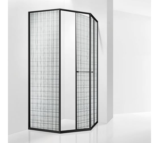 Душевой уголок RGW 80*120*200 SV-82-B R Трапеция/Чёрный/Черная вуаль/8 триплекс 33328282-244R