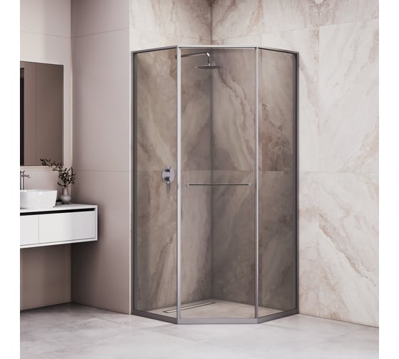 Душевой уголок RGW 80*120*200 SV-82-Gr L Трапеция/Серый/Тонированное(серое)/8 мм 33328282-310L