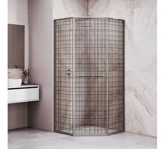 Душевой уголок RGW 80*120*200 SV-82-Gr R Трапеция/Серый/Черная вуаль/8 триплекс 33328282-2610R 1