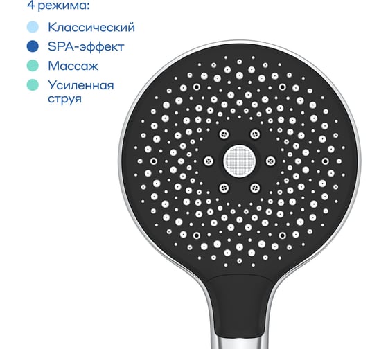 Душевая лейка Pragma Pelao, хром, 4 режима, PEL2.CB4H.018 902799.PEL2.CB4H.018-2