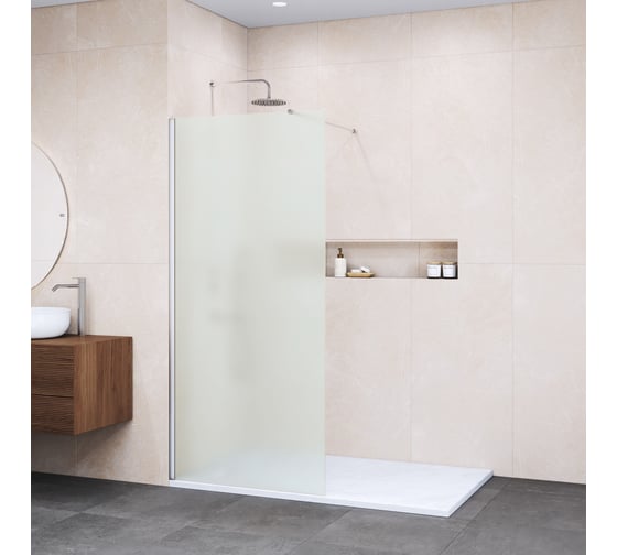 Душевая перегородка RGW 80*195 WA-002 хром/матовое стекло 6 мм, Easy Clean 35100208-21