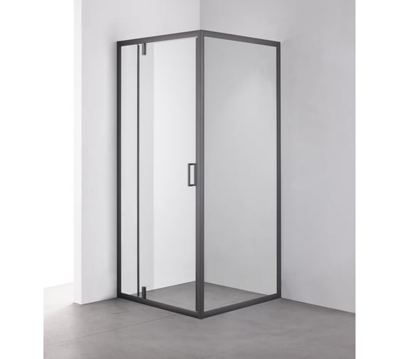 Душевой уголок OLIVE'S DUERO, квадратный, 900х900х1950 мм, черный DR-90CS-SW-GB