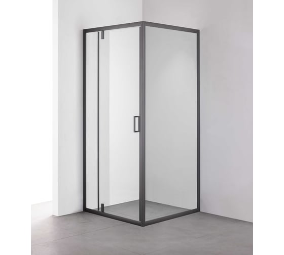 Душевой уголок OLIVE'S DUERO, квадратный, 1000х1000х1950 мм, черный DR-100CS-SW-GB