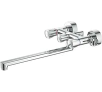 Смеситель для ванны Doron DВ 1308-35L, 1/2 керамика, хром, излив 350 мм, лейка 1 режим (1/10) 003371