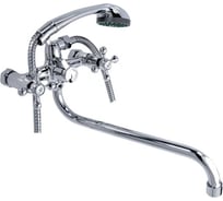 Смеситель для ванны Kranar KВ 1301-30S, 1/2 керамика, хром, излив 300 мм, лейка 1 режим (1/10) 006689