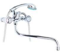 Смеситель для ванны Kranar KВ 1308-30S, 1/2 керамика, хром, излив 300 мм, лейка 1 режим (1/10) 010795