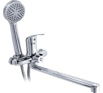 Смеситель для ванны Kranar KВ 2123-30L, шаровый, хром, излив 300 мм, лейка 1 режим (1/10) 006668