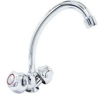 Смеситель для кухни Doron DС 1704-N, 1/2 керамика, хром, излив стандартный, п/г (2/20) 000314