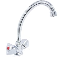 Смеситель для кухни Kranar KС 1707, 1/2 керамика, хром, излив стандартный, п/шп, без подводки (2/20) 010797