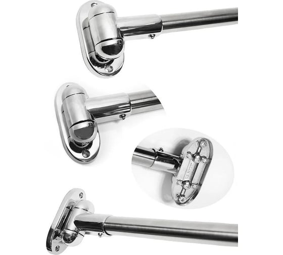 Карниз GoGo Г-образный нерж/ хром. Lux 90x90 П1 ГО90-90 П1