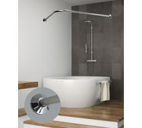 Карниз GoGo Г-образный нерж/ хром. 100x70 ГО100-70