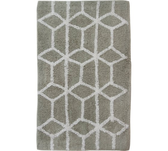 Набор: 2 ковра Аквалиния Лабиринт серый, 40х45x50х80 см S-0505-80g