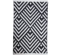 Коврик Аквалиния Пасьянс черно-белый, 50х80 см S-4001b/w