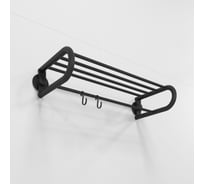 Полотенцесушитель с полкой Milardo Easy проволока стальная, черный матовый, EASBWS2M49