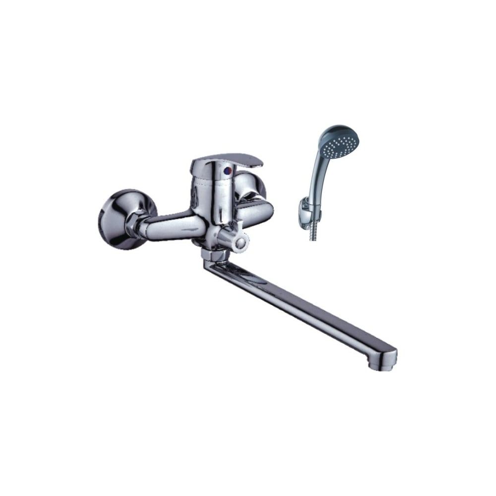 Универсальный смеситель Эверест с плоским прямым изливом и ...