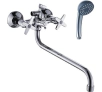 Универсальный смеситель Эверест с круглым изливом и переключателем для душа B22-069