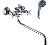 Универсальный смеситель Эверест с круглым изливом и переключателем для душа B22-316