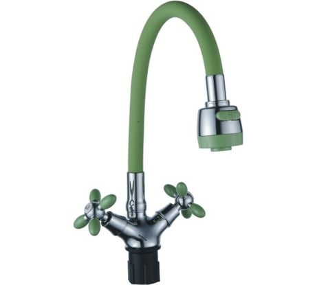 Смеситель для кухни Эверест с гибким изливом, крепление гайка B57-071E