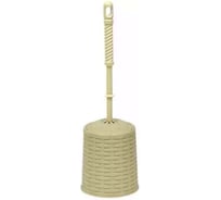 Ёршик для унитаза на подставке ООО ПКФ Сварком Ротанг круглый, латте s020680