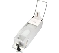 Локтевой дозатор для жидкого мыла и дезинфицирующих растворов Puff 1000 мл, 8199, металлический с замком 1402.182