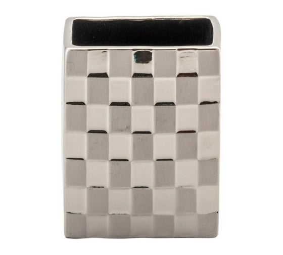 Стакан SWENSA STEEL серебристый, керамика SWTK-6030-C