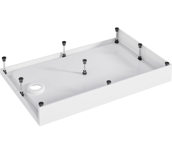 Поддон акриловый 1Marka FLAT 120x80 прямой комплект 01фл1280прК
