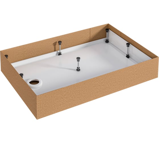 Поддон акриловый 1Marka FLAT 120x80 прямой комплект 01фл1280прК