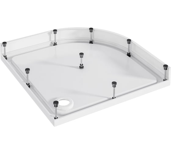 Поддон акриловый 1Marka FLAT 100x100 1/4 комплект 01фл1010чкК