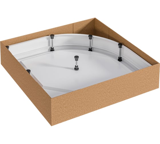 Поддон акриловый 1Marka FLAT 100x100 1/4 комплект 01фл1010чкК