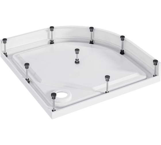 Поддон акриловый 1Marka FLAT 90x90 1/4 комплект 01фл9090чкК