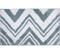 Коврик для ванной SWENSA ZIGZAG 50х80 см, бело-бирюзовый, микрофибра BSM-8400-TQ