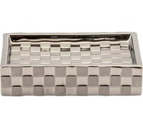 Мыльница SWENSA STEEL серебристый, керамика SWTK-6030-D