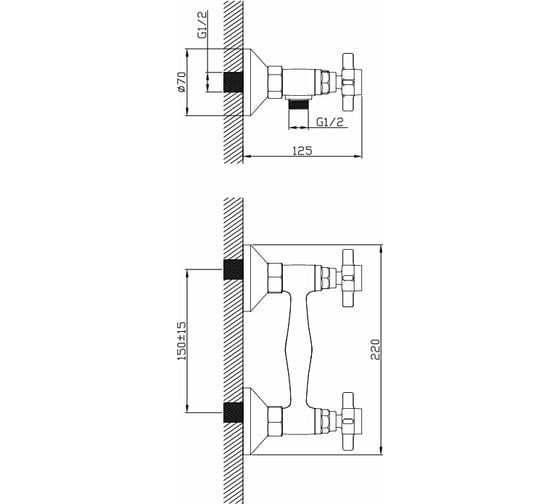 Смеситель для душа Diadonna D80-220352