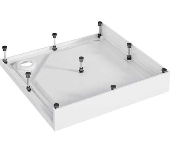 Поддон акриловый 1Marka FLAT 90x90 прямой комплект 01фл9090прК