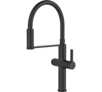 Смеситель для кухни с каналом для фильтрованной воды и гибким изливом IDDIS Ikon черный матовый IKNBLFFi05