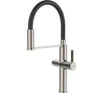 Смеситель для кухни с каналом для фильтрованной воды и гибким изливом IDDIS Ikon сатин IKNBNFFi05