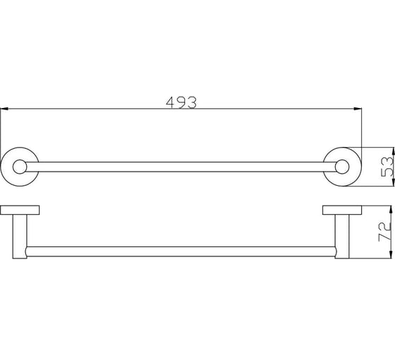 Полотенцедержатель RavSlezak 493 мм COA0701/45