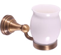 Одинарный стакан с настенным держателем RavSlezak фаянсовый, цвет бронза MKA0201SM