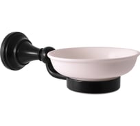 Мыльница фаянсовая RavSlezak с настенным держателем, черный матовый MKA0300CMAT