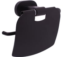 Настенный держатель туалетной бумаги RavSlezak 136 мм, с крышкой, черный матовый YUA0400CMAT