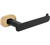 Настенный держатель туалетной бумаги RavSlezak 166.2 мм, черный матовый/золото YUA0402CMATZ