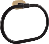 Полотенцедержатель овальный RavSlezak цвет черный матовый/золото YUA0104CMATZ